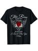 Plus Size- Elegant This Rose Is for My Mother Commemorative T-shirt, Round Neck, Short Sleeves, with Angel Wings and R