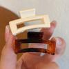 Small Mini Hair Claw Rectangle Hollow Hair Clip Fashion Transparent Shark Clip  Daily