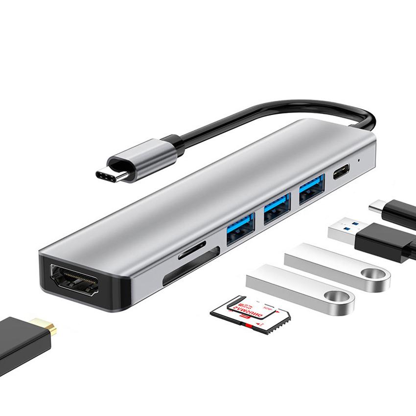 7-in-1 USB C Hub Docking Station Connecting to a Variety of USB Devices HDMI USB 3.0 Port Factory Price