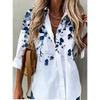 New Spring Summer Women's Fashion Long Sleeve Print Top