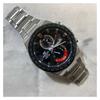 Casio EDIFICE series chronograph watch world time display quartz movement stainless steel strap Japanese and Korean watch men's watch EFR-542DB-1A