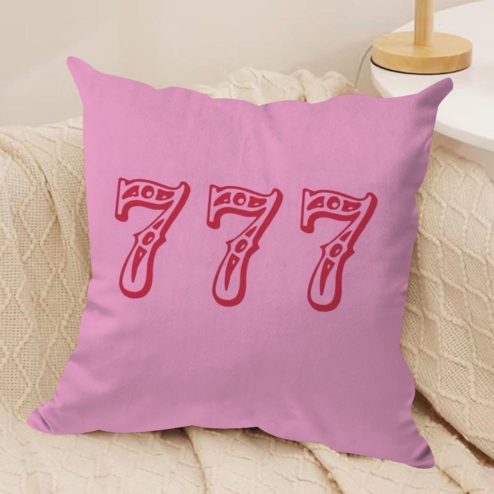 Lucky Numbers Christian Cushion Cover Soft Plush Fabric Double-Sided Printed Sofa Cushion Cover for All Seasons Home Decor Gift
