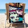 Proof Beach Towel with a Monster High1 Pattern - Soft,absorbent,quick-drying,machine Washable - Perfect for Swimming,camping,bathing