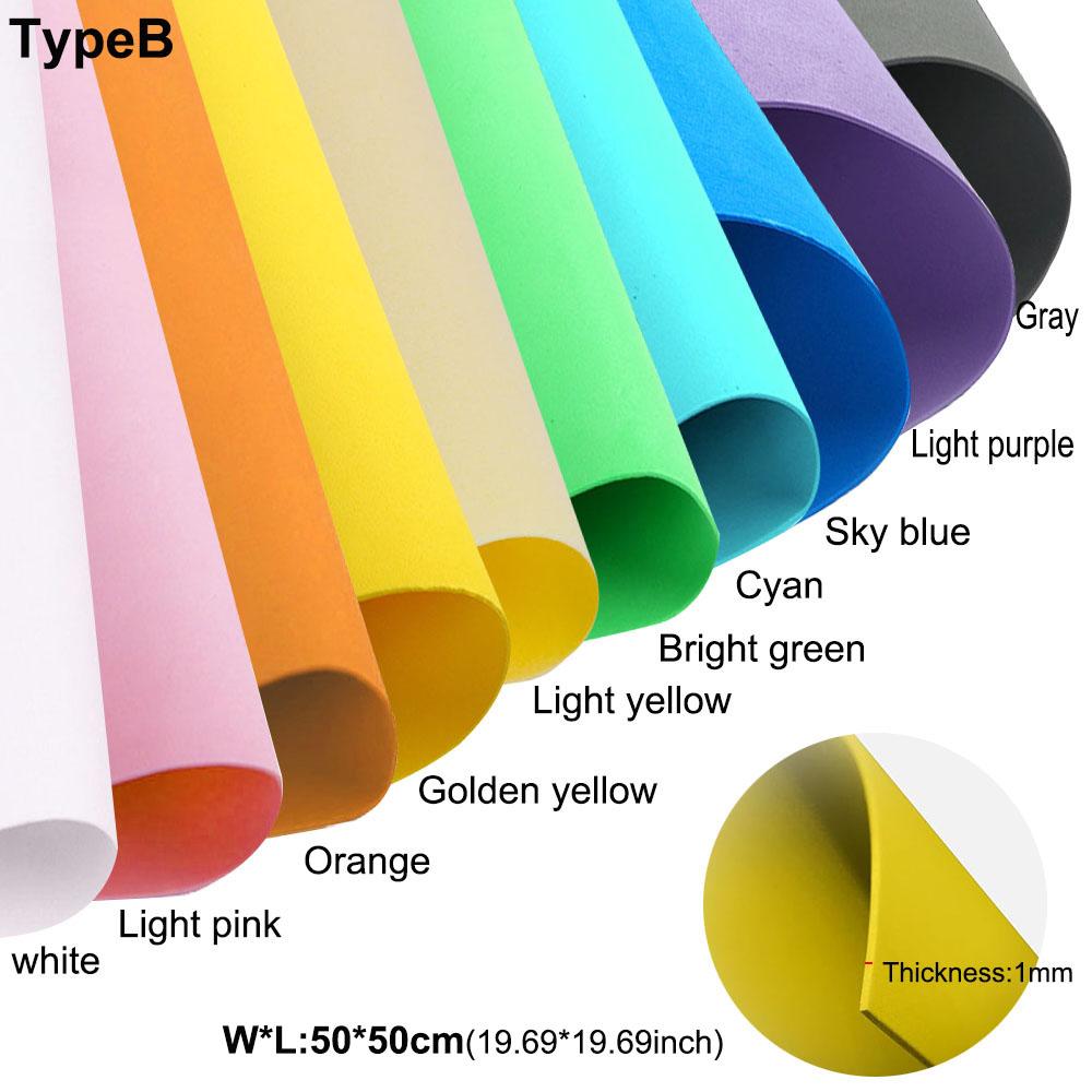 

7-10 Цветов Цветные Листы из ЭВА-пены Косплей ЭВА-пена Толщина 1-2 мм 50 см*50 см, 50 см*90 см Листы из ЭВА-пены для Искусства, Поделок, DIY-проектов TypeB