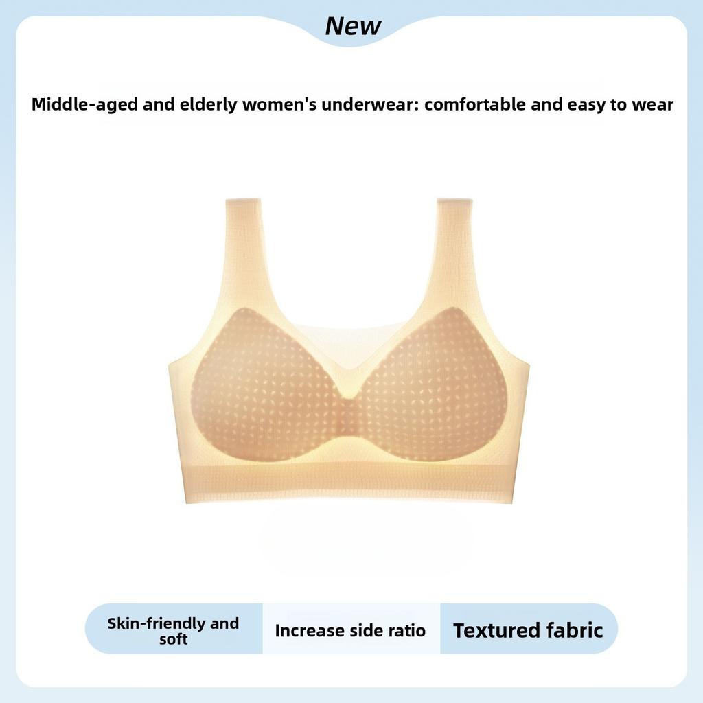 Ladies Summer Cool Feeling 10A Antibacterial Breathable Non Trace Thread Ice Silk Middle Aged Mother Underwear