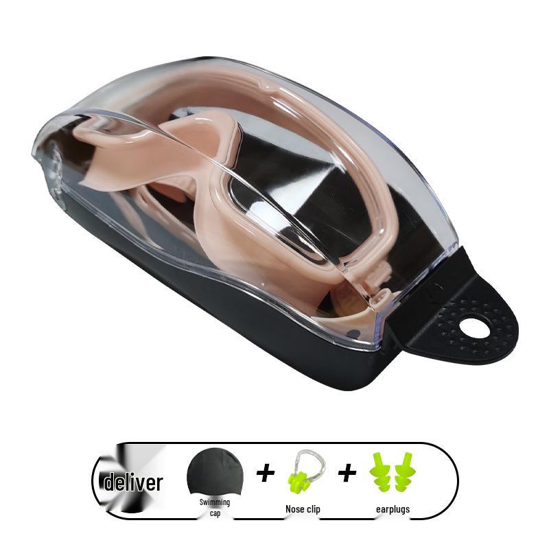 Dospělé protimlživé plavecké brýle s vysokým rozlišením a velkým rámečkem a potápěčská maska