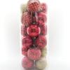 Christmas Decoration 8cm Plastic Balls Party Hanging Ornaments Classic Bucket Set Electroplated Spheres Holiday Decor
