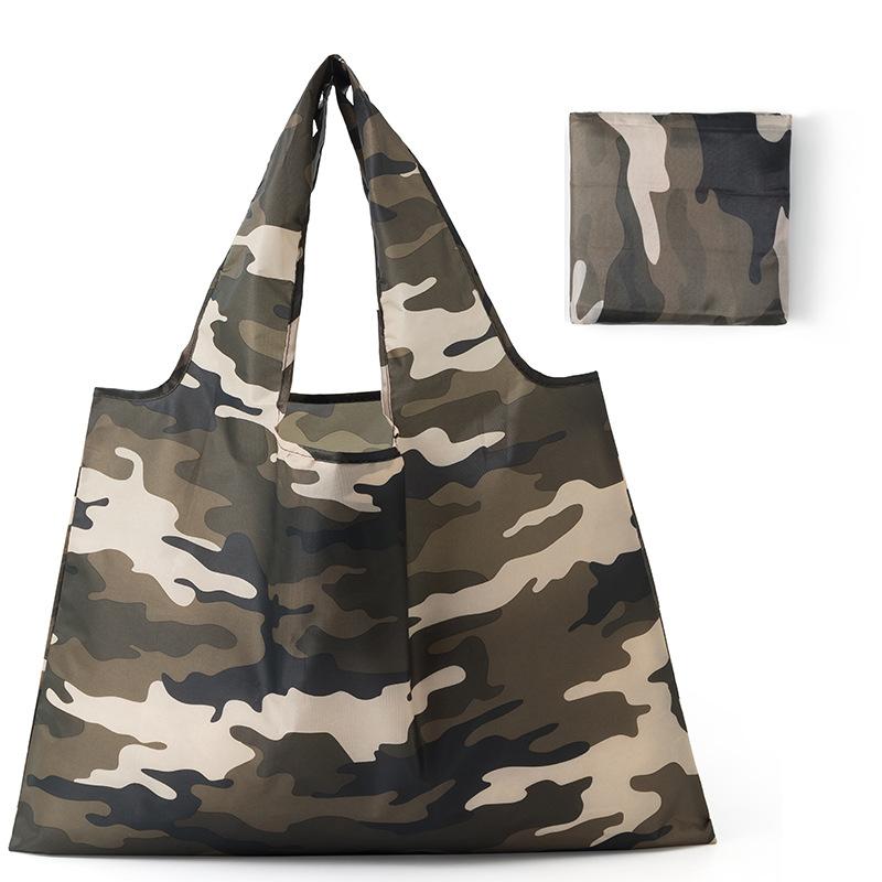 Borsa pieghevole portatile ultraleggera borsa per la protezione dell'ambiente borsa portaoggetti supermercato grande capacità borsa impermeabile per la spesa borsa a mano in tessuto