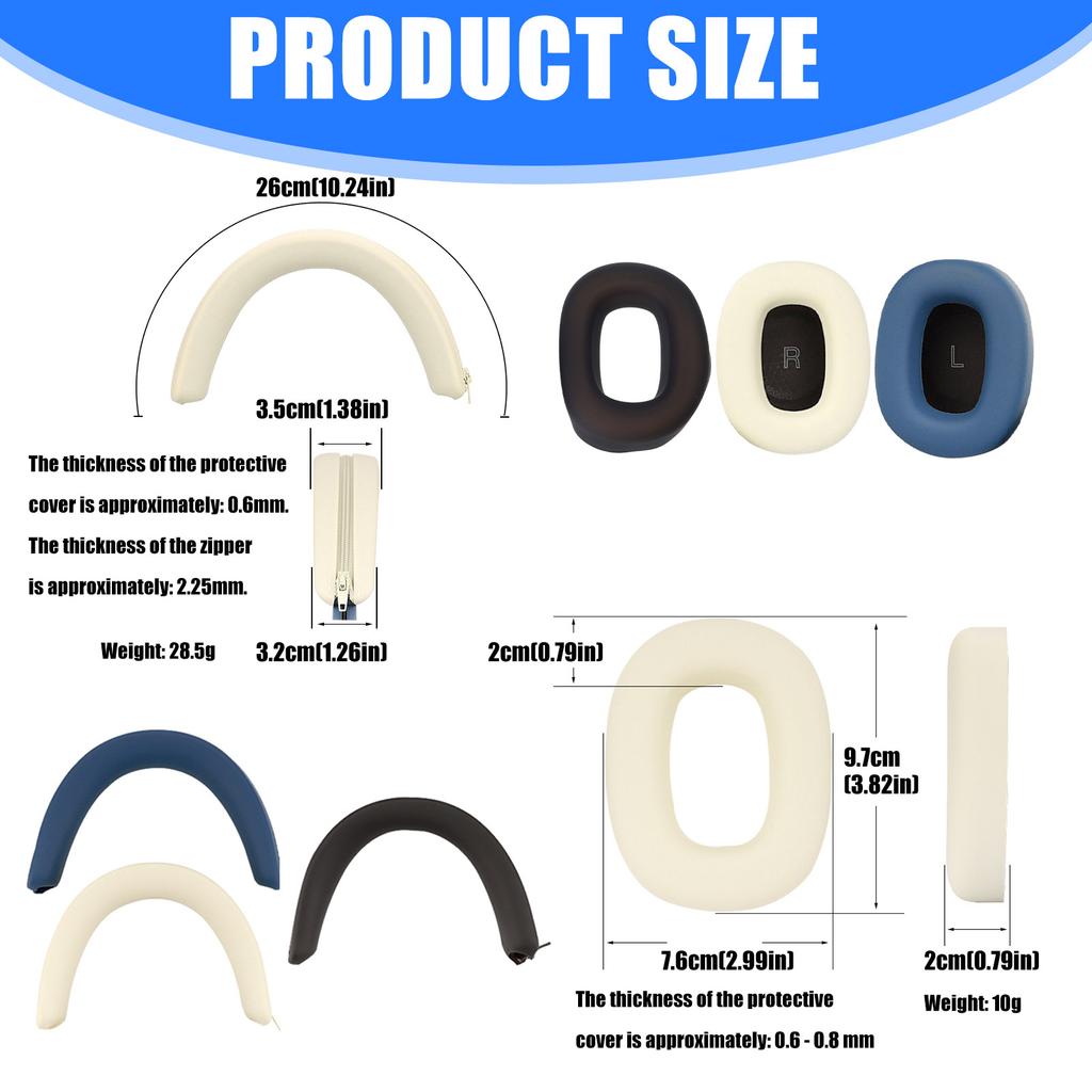 Replacement Silicone Ear Pad Headbands Cover for S3 Headphone Comfortable Earpads Cushions
