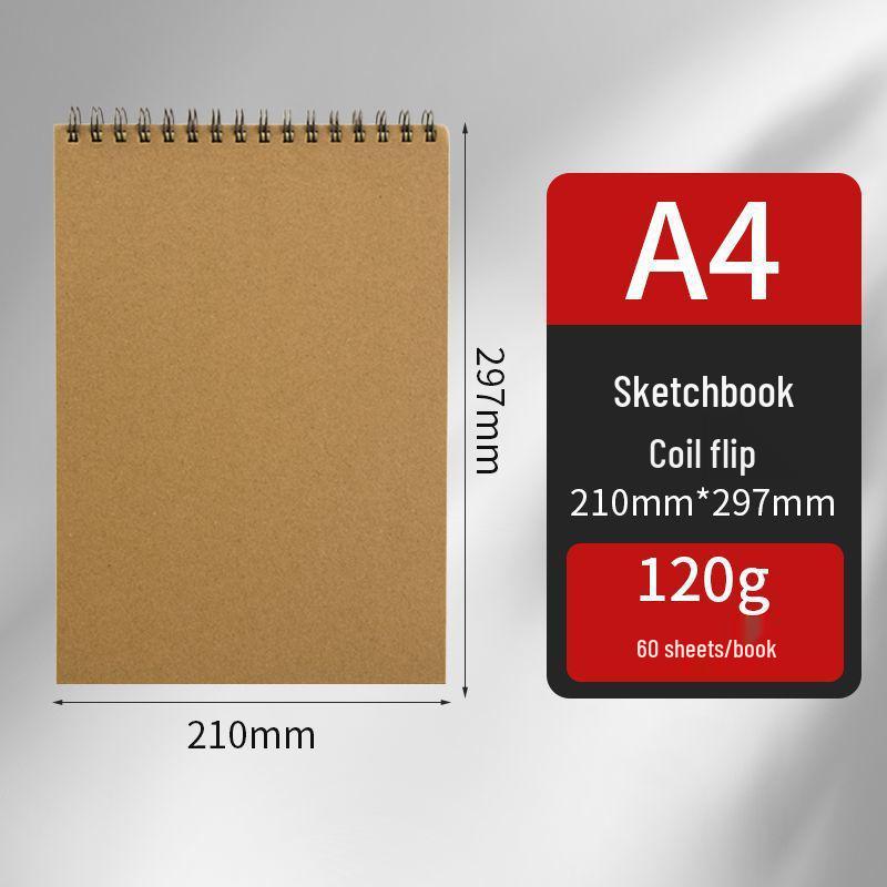 Thickened Sketchbook: 16 Coil-Bound Sheets, 8 Drawing Pages for Kids, Free Shipping
