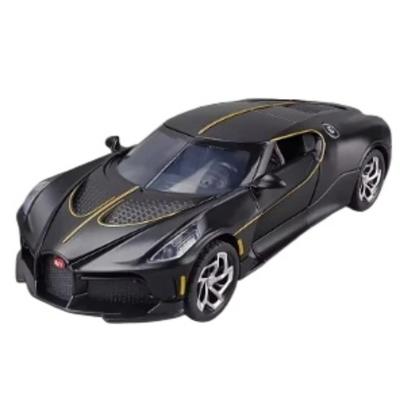 1/24 Bugatti Lavoiturenoire Model Sportowego Samochodu ze Stopu Odlewanego Metalu Pojazdy Zabawkowe Model Samochodu Symulacja Dźwięku i Światła Zabawka dla Dzieci Prezent
