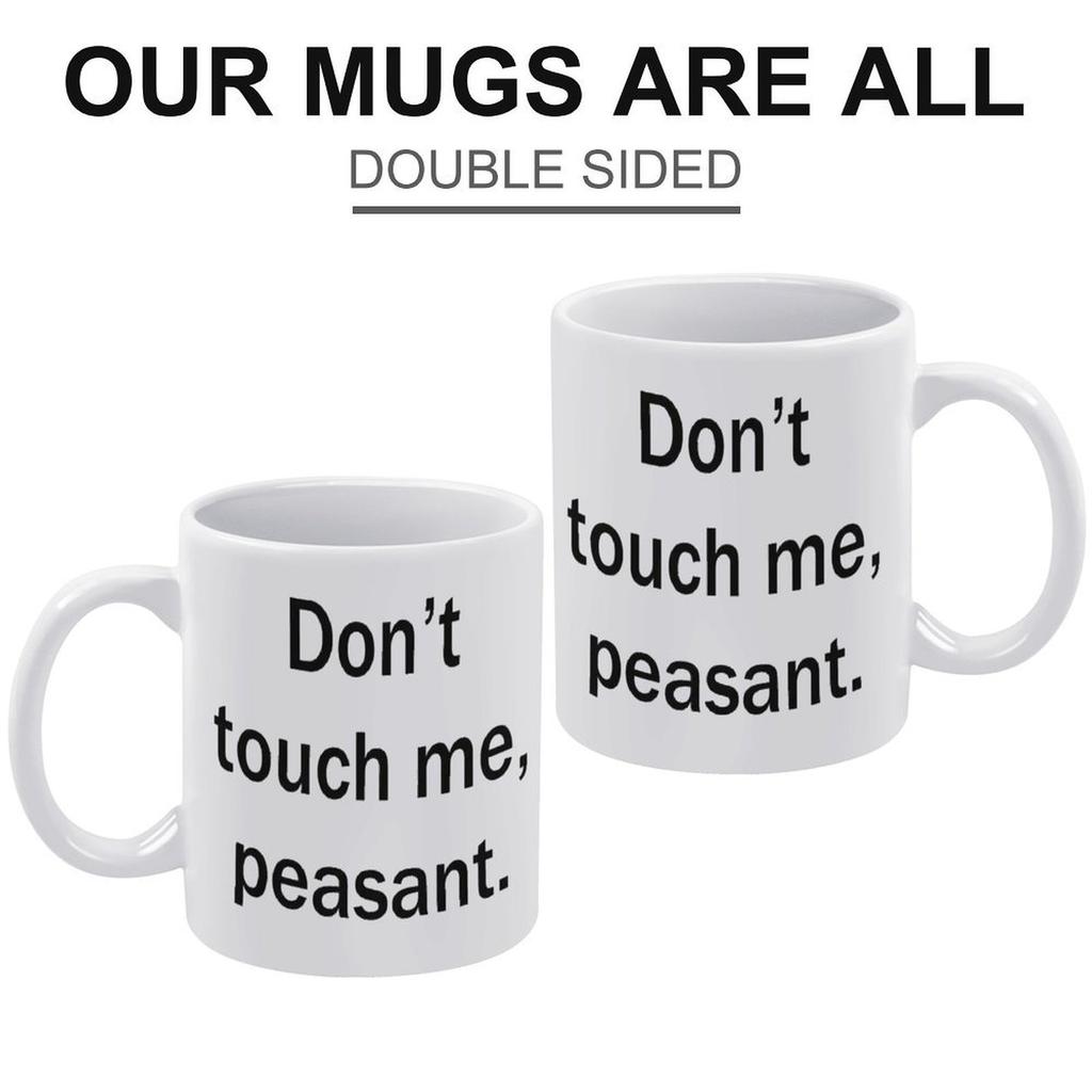 1pc 11oz Durable Ceramic Mug with Double-Sided Funny Print, Great for Hot Drinks, Home Kitchen Office Use, Perfect Gift for Men, Women, Friends