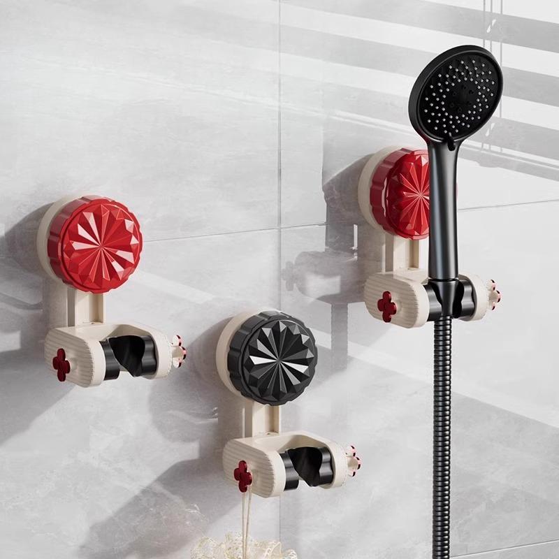 

Portable Suction Cup Showerhead Stand Household Showerhead Stand Shower Fixing Wonder No Need for Drilling Adjustable Base Coral red