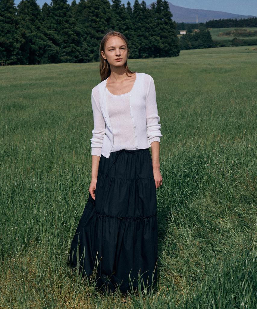 Lamerei Shirring Banding Long Skirt[Lmbesusk5409]-2Color