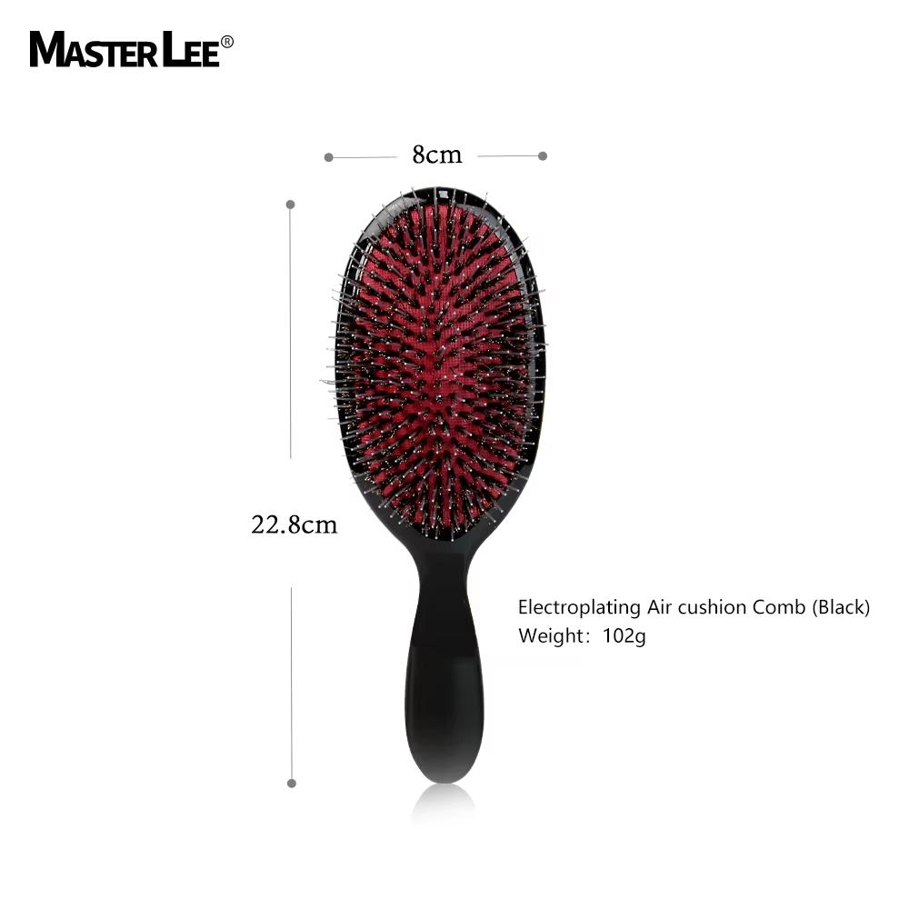 Rose Gold and Silver Metallic Finish Custom Logo ABS Nylon Teeth Boar Bristle Air Cushion Durable Extension Hair Brush