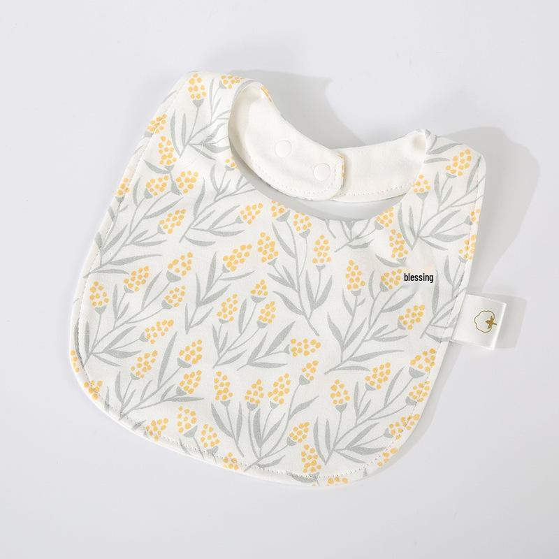 Korean Style Cotton Baby Bib - Double-Sided & Versatile for 0-2 Years