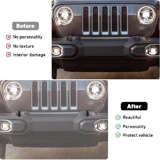 Lkip Tow Hook Covers for Jeep Wrangler 4XE JL JK & Gladiator JT (2007-2025) - Rubber Sleeve Protectors for Front Bumper, Exterior Accessories(Black)