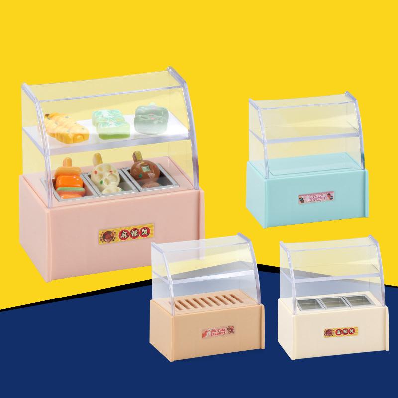 1/12 Dollhouse Mini Supermarket Convenience Store Display Rack Cabinet Model Dollhouse Micro Scene Ornament Kid Pretend Play Toy
