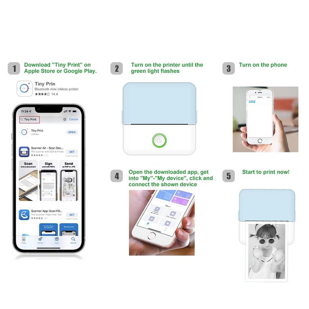 Przenośna Mini Kieszonkowa Drukarka X6 - Bluetoothowa Termiczna Drukarka do Zdjęć dla Uczniów