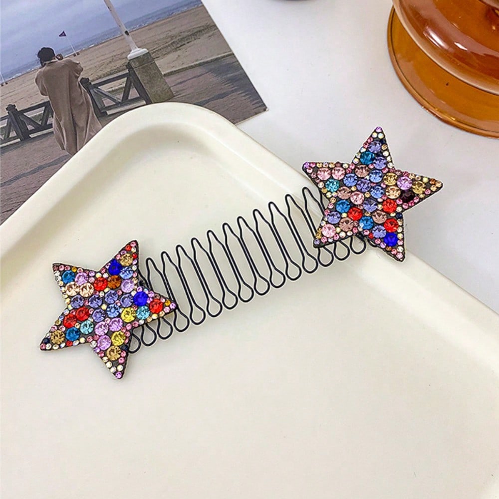 1pcs Star Invisible Shattered Hair Comb, A Magical Tool For Fixing Bangs And Sideburns, Versatile And Non Damaging Hair Accessories Hair Clips