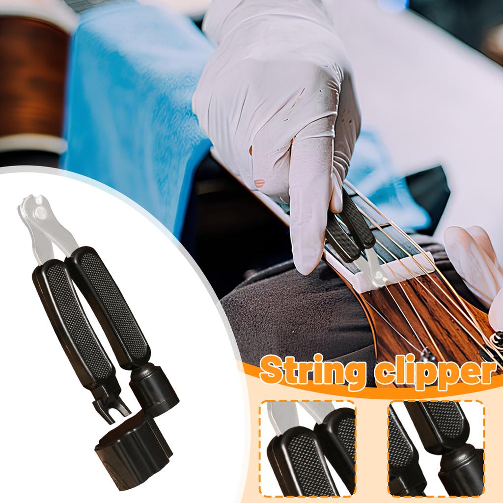 Guitar String Changing Tool Set, String Winding Device, String Cutting Pliers, Nail Lifting Three In One, Folk Wood Guitar String Changing Tool