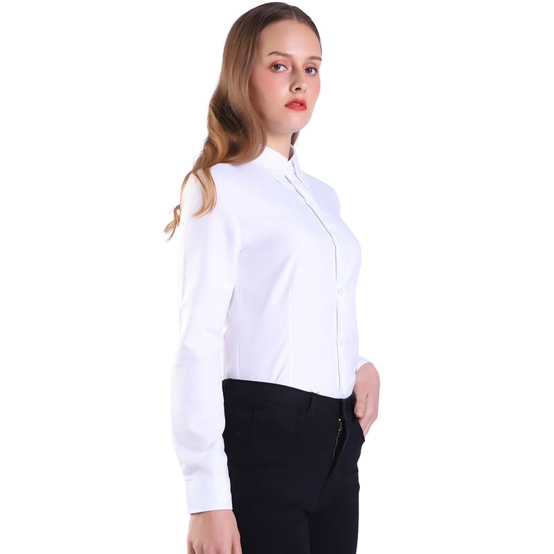 Autumn Women Oxford Shirt White Blue Black Long Sleeve Blouse Office Lady Tops Female Clothes