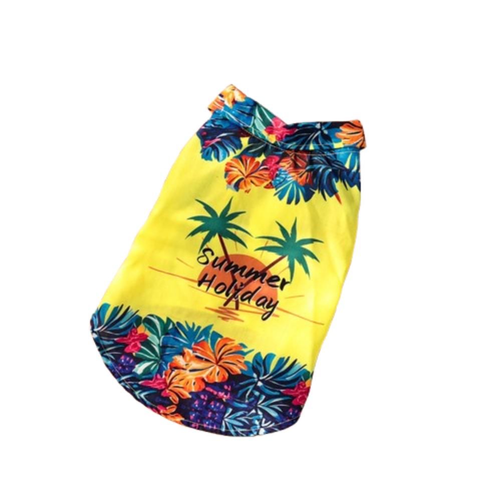 

Breathable Pet Short T-Shirt Summer Thin Dog Pullover Pet Costumes Puppy Shirt Skirt Pet Supplies S жёлтый