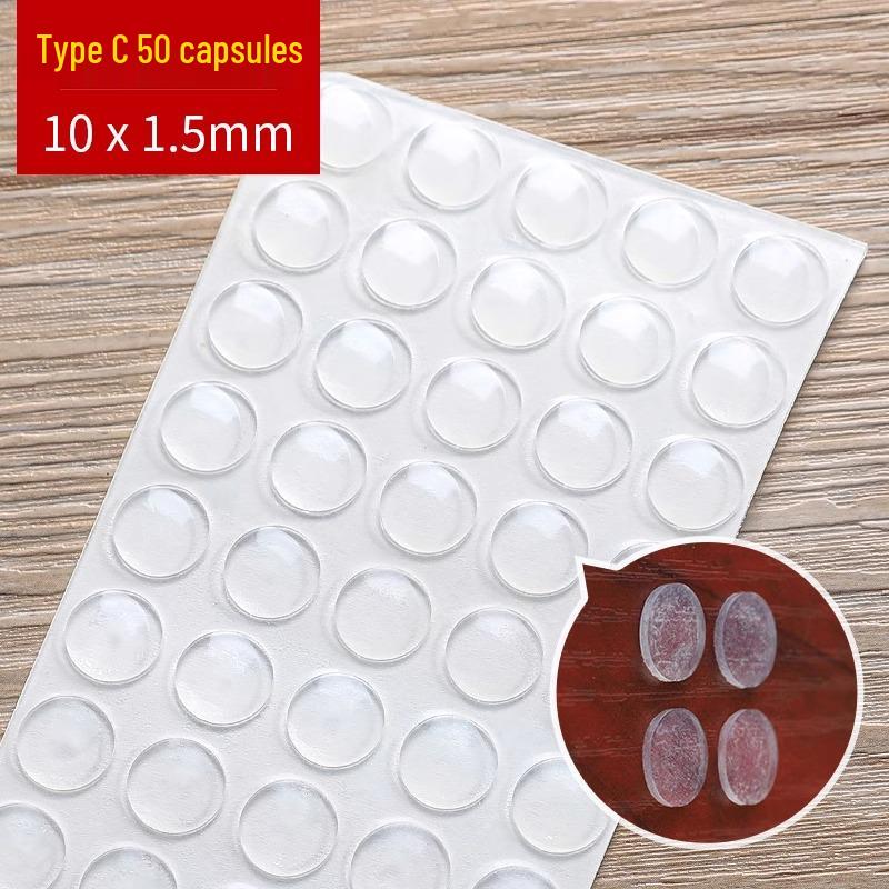 Przezroczysta gumowa podkładka antykolizyjna na drzwi i okna meblowe - Dźwiękochłonna, antypoślizgowa, poduszka redukująca hałas