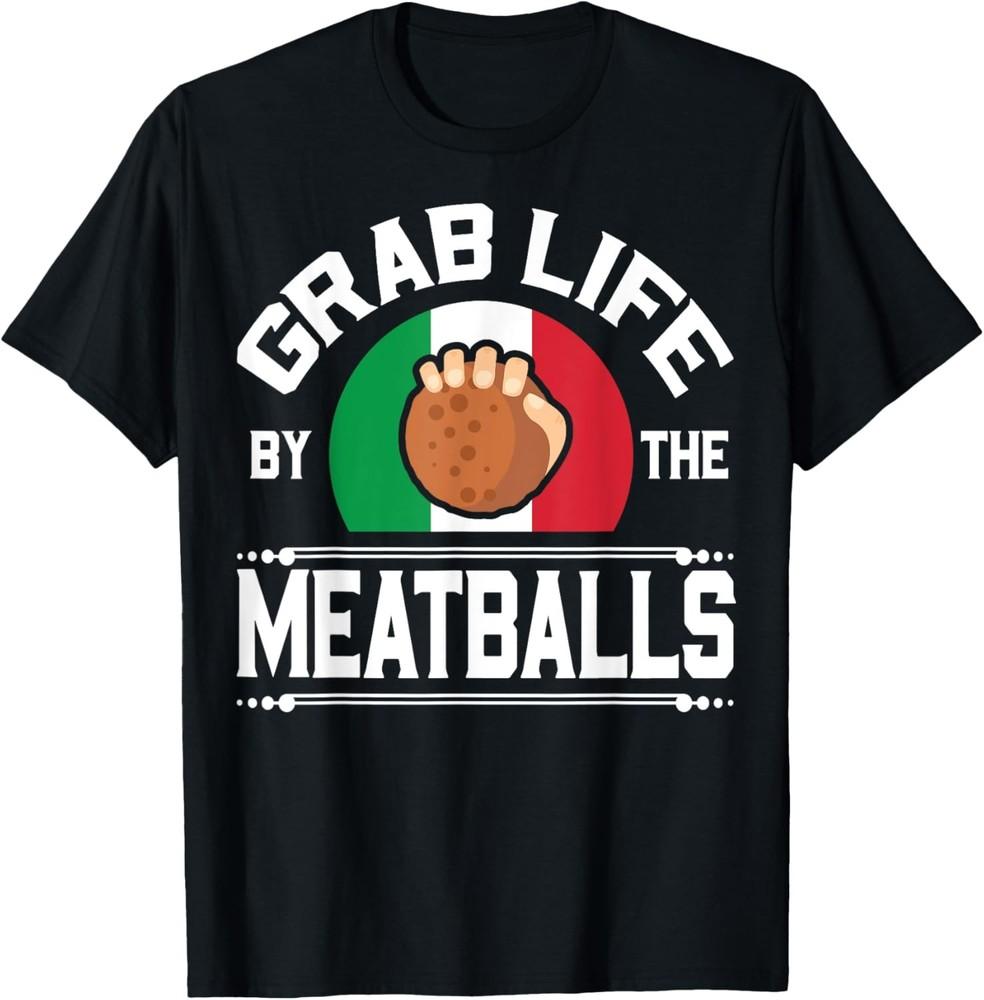 Funny Meatball Italian Food Italy Flag Shirt T-Shirt Unisex T-Shirt S