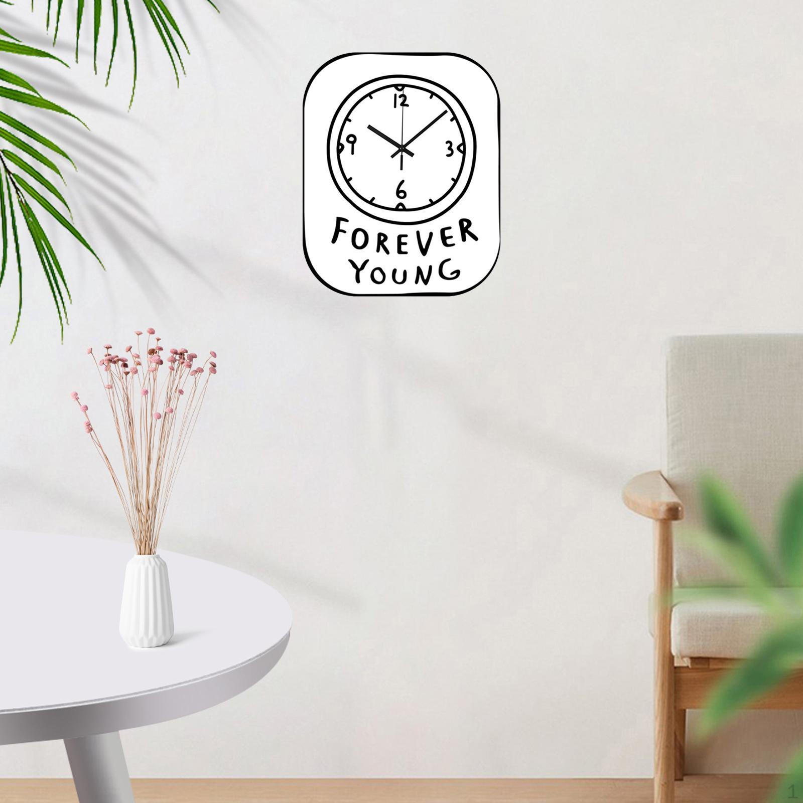 

Акриловые настенные часы Doodle Digital Creative Silent Timepiece Decor Art для офиса style C