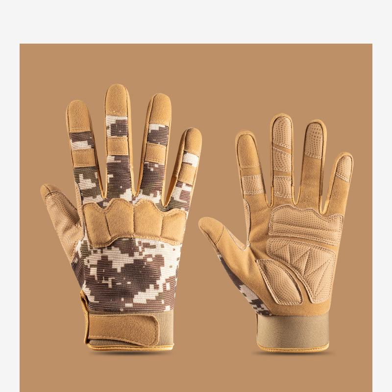 

Tactical Outdoor Personality Camouflage Sports Full Finger Gloves for Men In Spring Strong Breathable Wear Resistant Protective Cut Proof Anti Slip XL