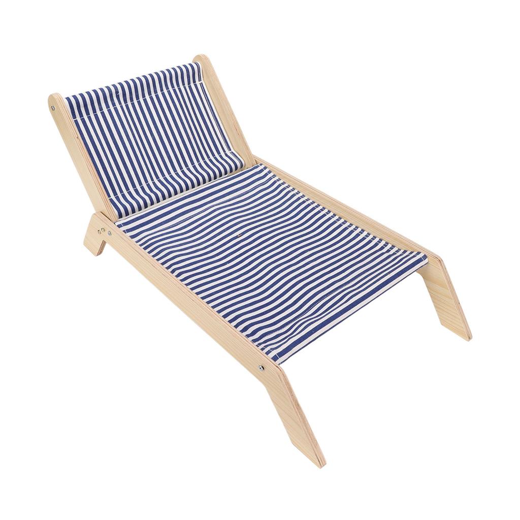 Cat Hammock Prevent Shaking Wooden Frame Swing Chair Kitten Raised Bed with Scratcher for All Seasons Beach Lounge Chair