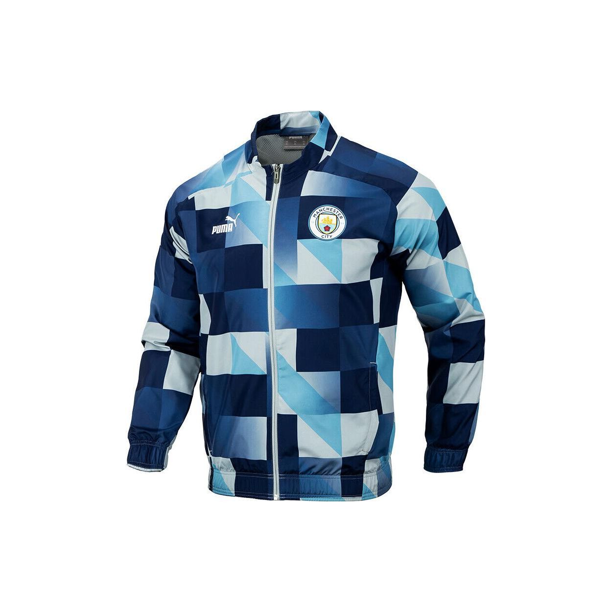 

Puma Logo Print Plaid Удобная дышащая куртка Мужские куртки Синие 769468-13 M
