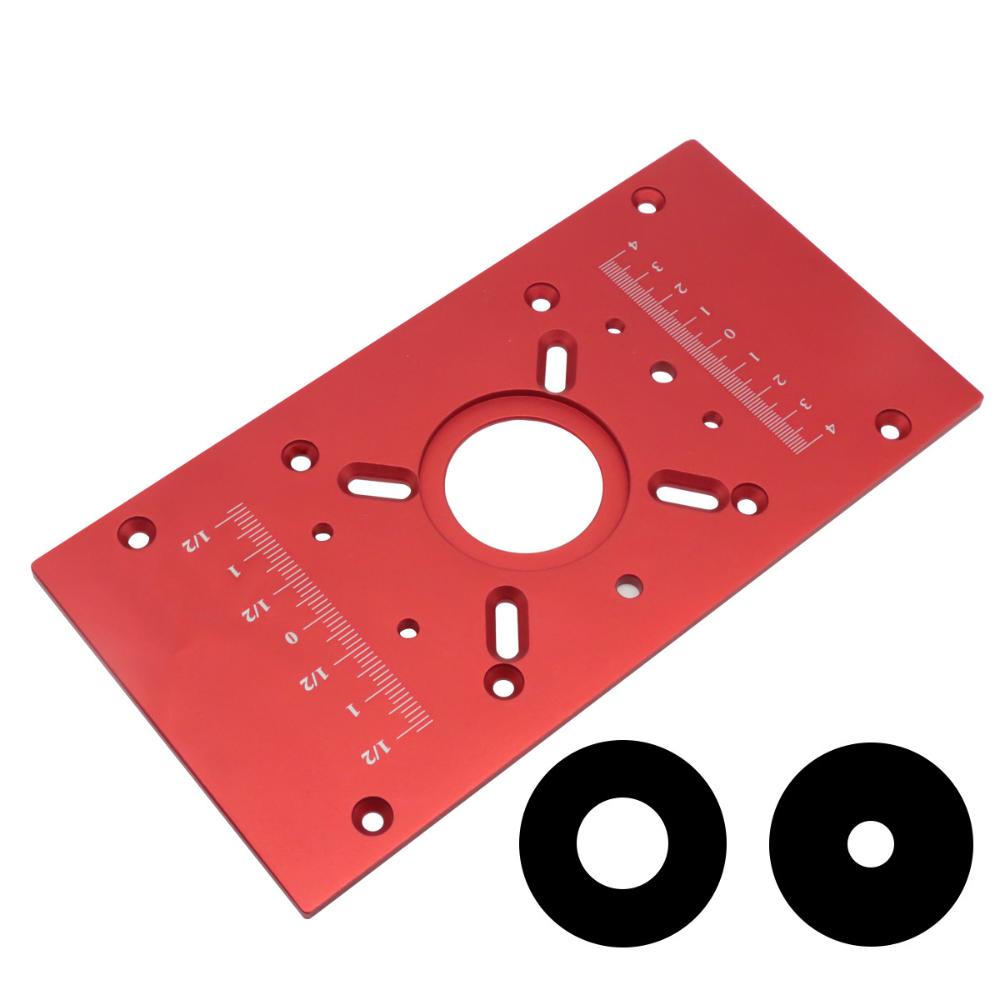 Woodworking Aluminum M8 Router Insert Plate,Carving Machine Lift Base,Router‑Table Lifting System for 65mm Motor