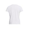 Under Armour Movement Logo Round Neck Breathable Short Sleeve T-Shirt Women T-Shirts White Metallic-Silver 6000217-100