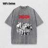 Graphic Vintage Acid Wash Cotton Tee for Men Women Summer Oversized TShirt Short Sleeve Crewneck Tops Cosplay Outfits