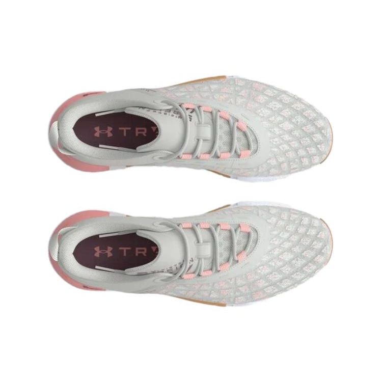 Under Armour Women's White Clay Pink Fizz Tribase Reign 5 Training Shoes 3026022-300