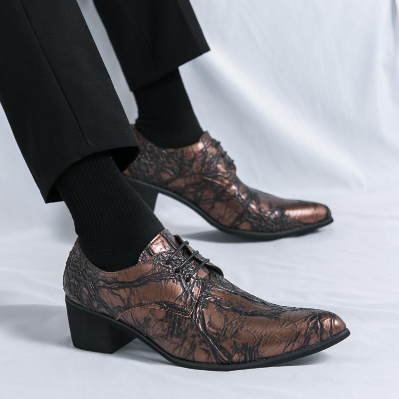 Men Dress Derbys Formal Business Leather Shoes Black Pointed Toe Tuxedo Wedding Shoes Plus Size