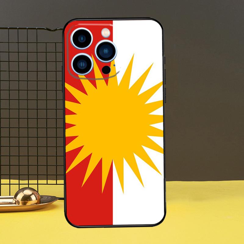 Yazidis Flag Phone Case For iPhone 13 12 14 11 15 Pro Max Plus Mini 7 8 SE 2020 2022 X XR XS Max Cover