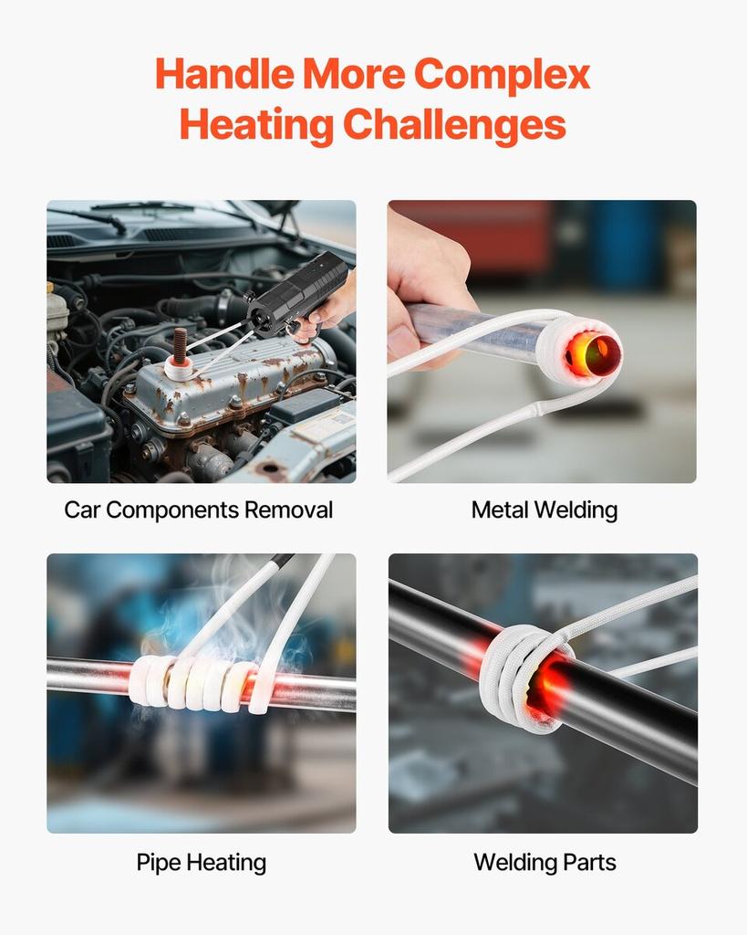 Induction Heater Bolt Removal, 1800W 230V Magnetic Induction Heater Kit, Handheld Nut Buster Tool, Mini Heating Machine for Rusty Screw Removing, Car
