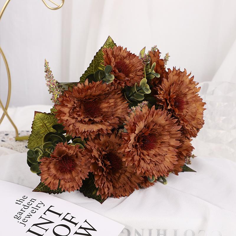 Silk Artificial Gerbera Bouquet 30cm Simulation Plant Decor Fake Sunflower Gerbera  Photo Props