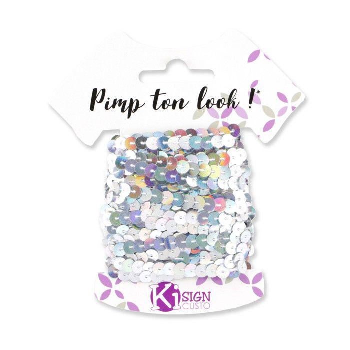 Silver Sequin Ribbon 6m Width 6 Mm