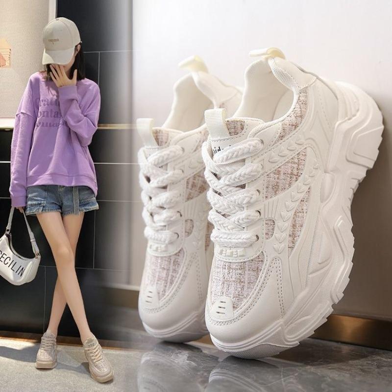 Sports women's shoes new autumn fashion single shoes casual platform shoes children running lace-up dad shoes
