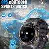 2026 New Men Military Grade Smart Watch GPS 10ATM Waterproof LED Flashlight 730mAh Battery Bluetooth Call Outdoor Sport Fitness Smartwatches