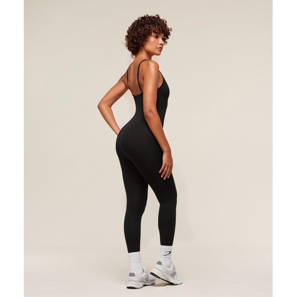 Gymshark Vital Sculpt Seamless All In One Black B4b3n Bb2j
