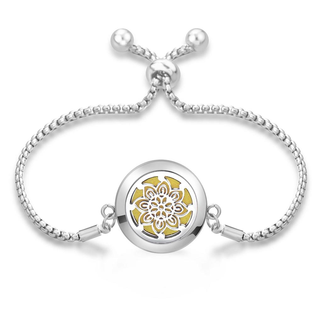 Women's Openable Titanium Steel Essential Oil Diffuser Bracelet