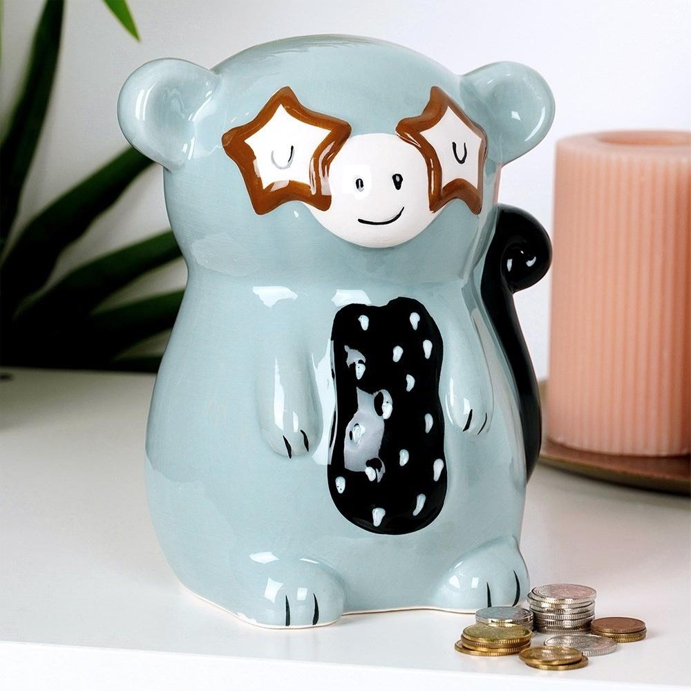 Ceramic Monkey Piggy Bank