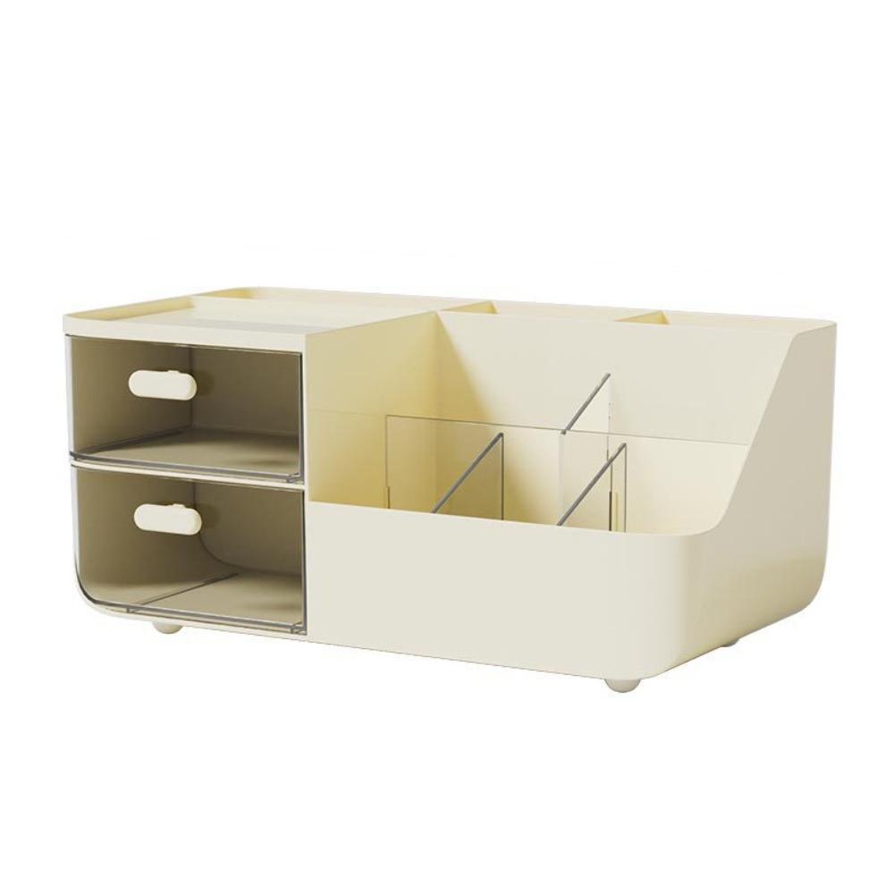Multifunctional Desktop Storage Organizer with Drawers Cosmetics Organizer  Office Supplies