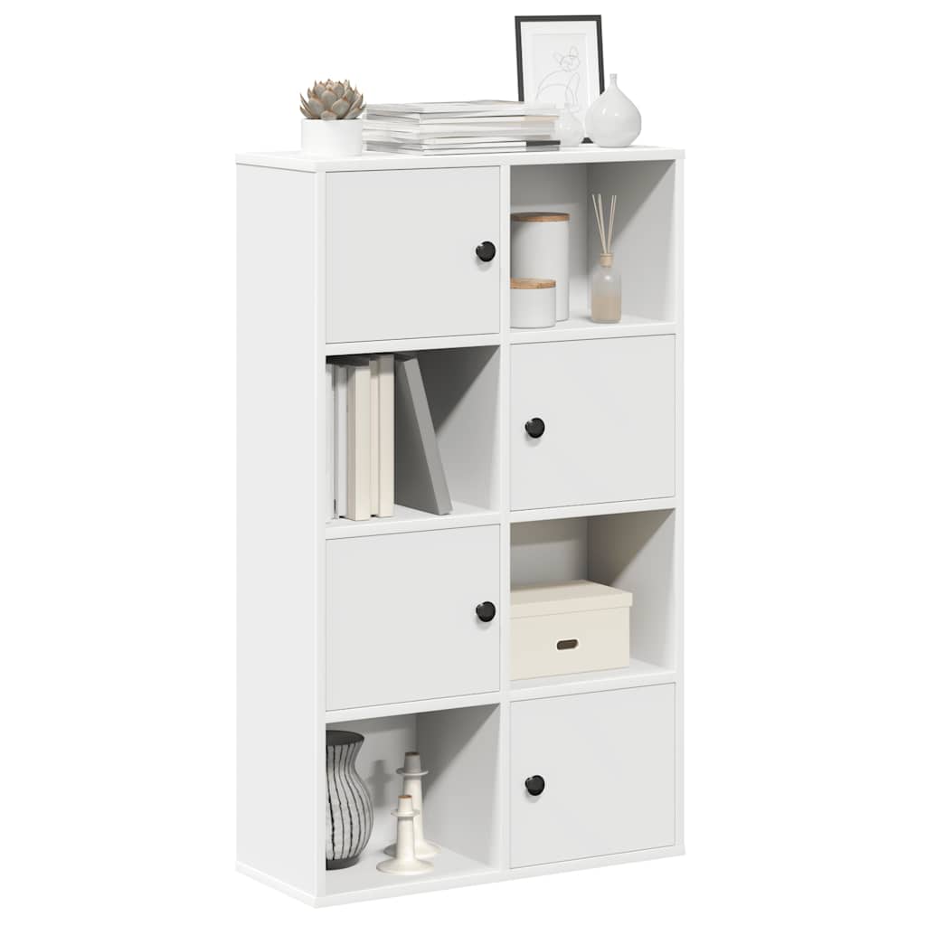 Bookshelf White 60 x 24 x 101.5 cm Engineered Wood