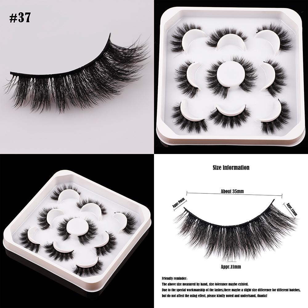 Взрывные накладные ресницы 6D Cross Long - Упаковка 5 пар, Новый европейско-американский стиль, Хит продаж.